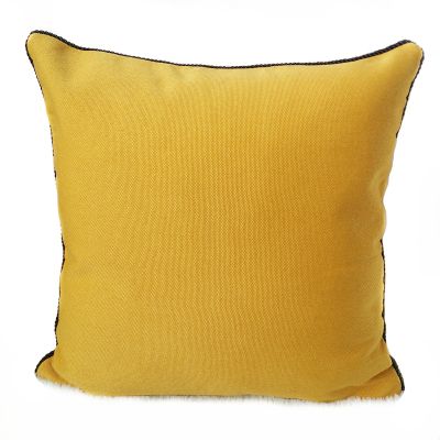 瑞莎制品 现代简约纯色黄色仿麻抱枕汽车沙发设计师软包靠垫靠包